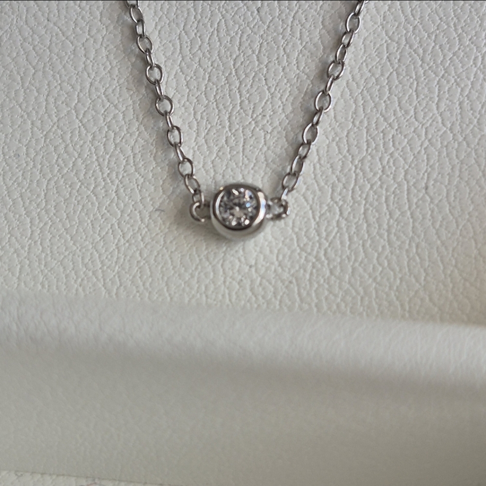 925 Sterling Silver Cz Necklace